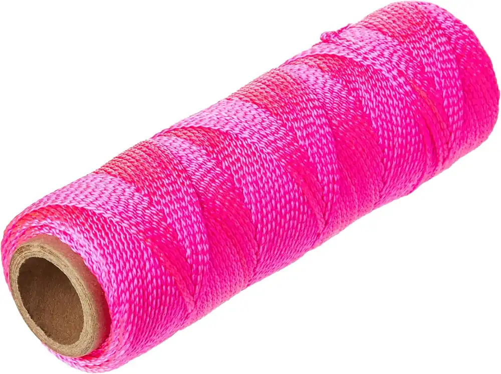MARSHALLTOWN 631 Masonry Mason's Line Braided Nylon 250 Feet Fl Pink
