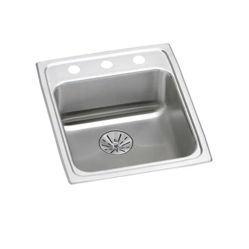 Elkay LRAD172065PDOS4 Lustertone Classic Stainless Steel Sink 17 inches x 20 inches x 6-1/2 inches Perfect Drain