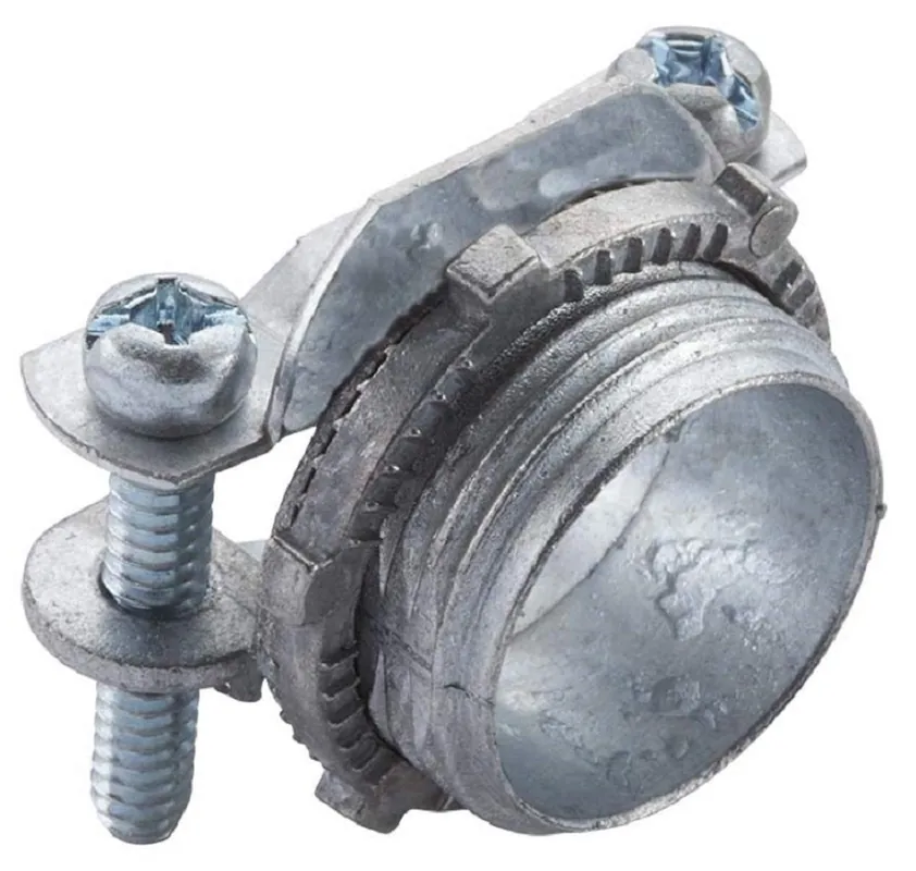Halex 20511 Die Cast-Zinc Clamp 3/8 In. Box Connector 5-Pack