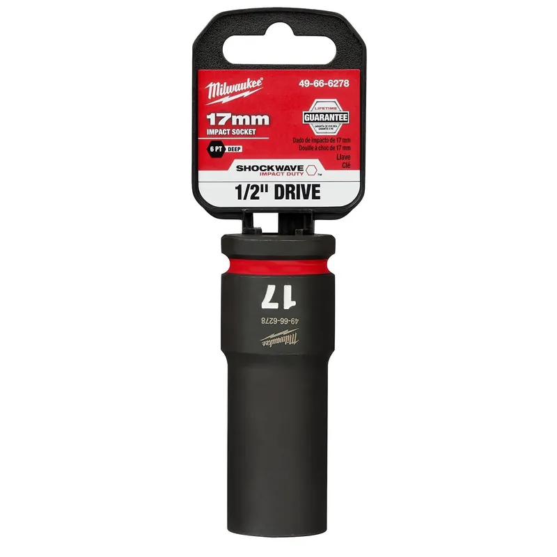 Milwaukee 49-66-6278 Shockwave Impact Duty 1/2 Drive 17MM Deep Socket