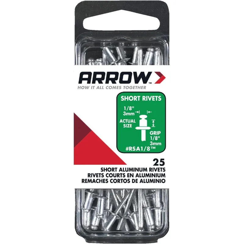 ARROW RSA1/8 Arrow RSA1/8 1/8 In. x 1/8 In. Aluminum Rivet 25 Count