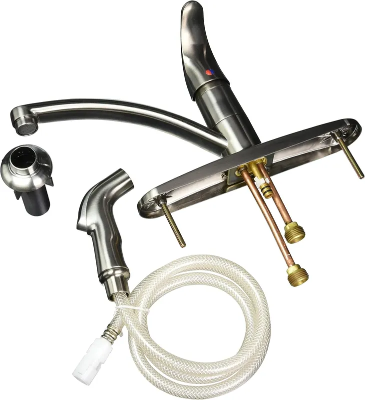 Mintcraft 67534-1004 Kitchen Faucet 1 Handle with Spray 8-Inch