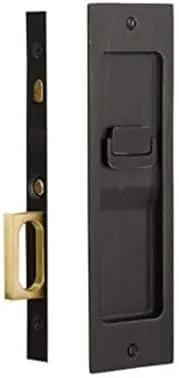Emtek 2115US10B Modern Rectangular Privacy Pocket Door Mortise Lock 1 3/8 inches 2115US10B138