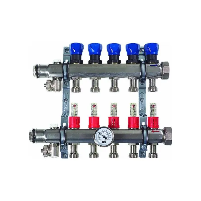 VIEGA 15901 Viega 15901 Steel Manifold with Shutoff, Balancing, and Flow Meters