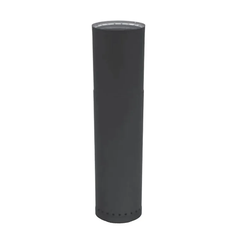 Metal-Fab 8DWBTL48 Black Pipe Telescoping Length 8 Inches x 48 Inches Double Wall