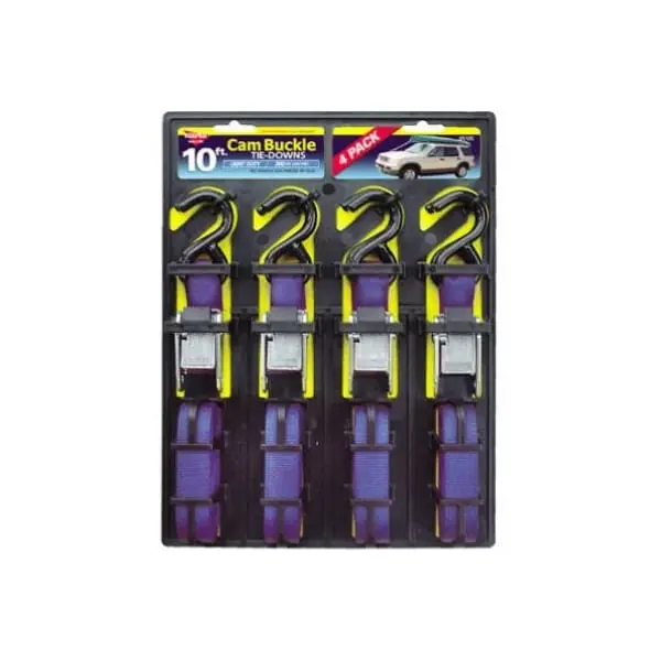 Keeper 5105 Cam Buckle Tie-Down 300 Lbs (4 PK)