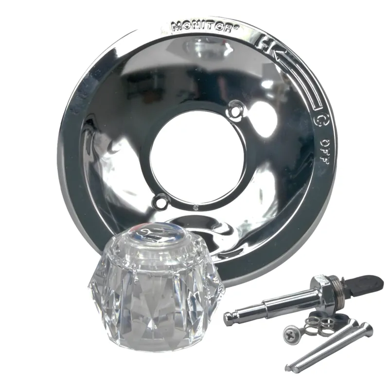 Delta RP101821 Shower Trim Kit with Clear Knob Handle in Chrome