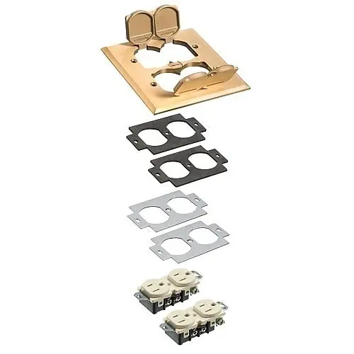 Arlington Industries FLB5550MB Metal Covers with Flip Lids 2 Gang