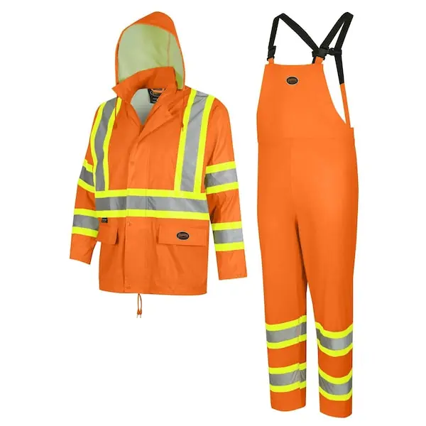 Pioneer V1080150U-2XL Hi-Vis Safety Rainsuit - Size 2XL