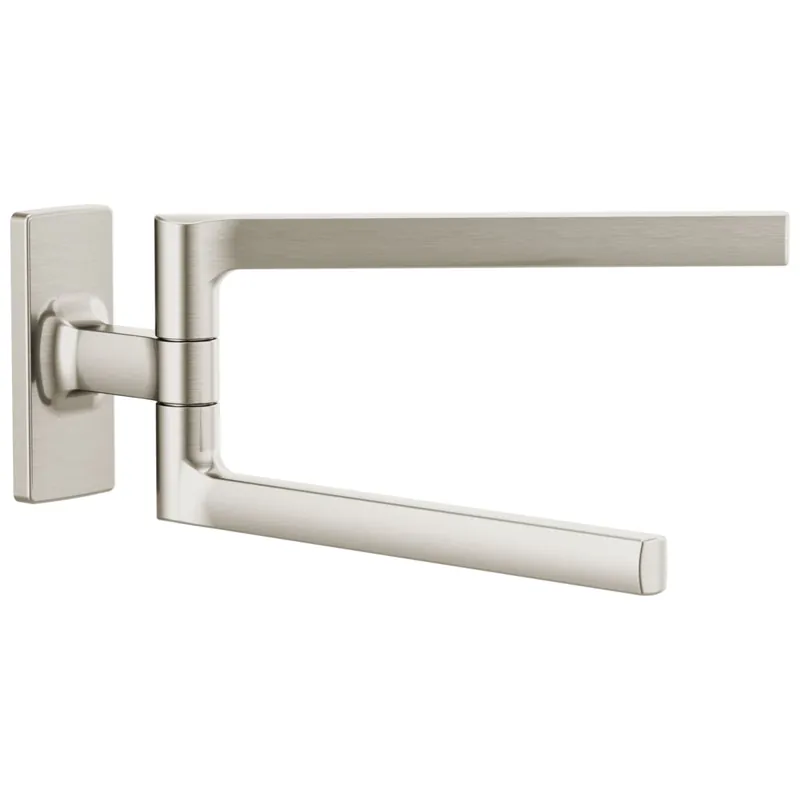 Brizo 694707-NK Kintsu 8 Inches Pivoting Towel Bar in Luxe Nickel