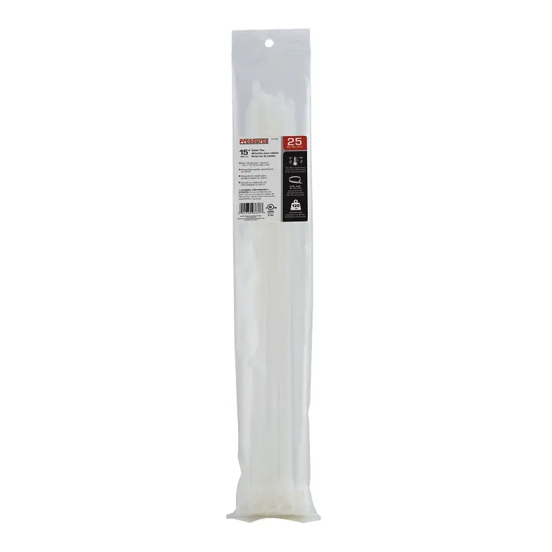 Prosource CV380-253L Cable Tie 15In Clear Tie 120Lb