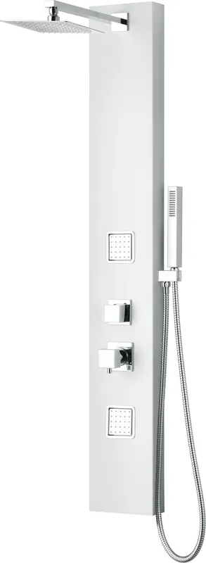 Alfi ABSP60W Shower Panel with 2 Body Sprays and Rain Shower Head