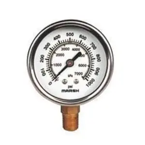 Marsh Bellofram J7646P 0-60 PSI Gauge 2-1/2 Liquid Filled
