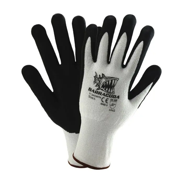 PIP 713HGWFN/XL White Knit Wrist Cuff Nitrile X-Large Cut-Resistant Gloves