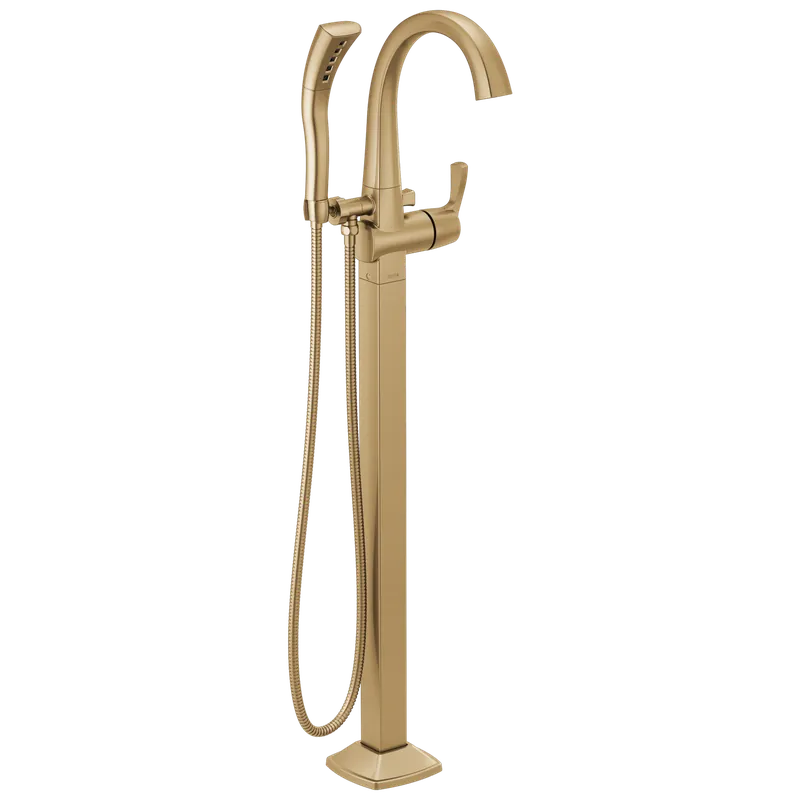 DELTA T4777-CZ-PR-FL Stryke Floor Mount Tub Filler Trim 1.75 gpm