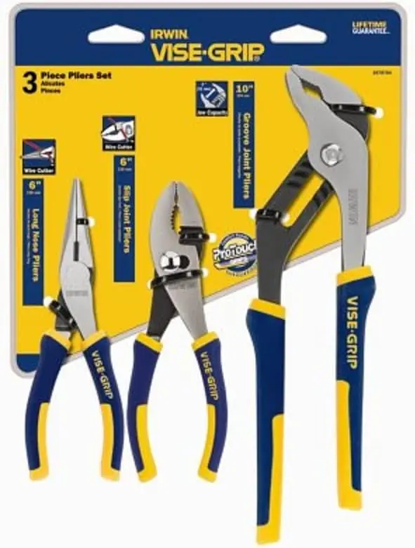 IRWIN 2078704 Vise-Grip Pliers Set 3-Piece Traditional