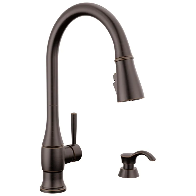 Delta 19831Z-RBSD-DST Kitchen Faucet Hazelwood With Soap Dispenser 1.8 Gallons Per Minute