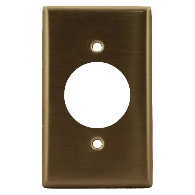 Leviton 000-84020-040 1-Gang Locking Wallplate Standard Size Non-Magnetic Stainless Steel