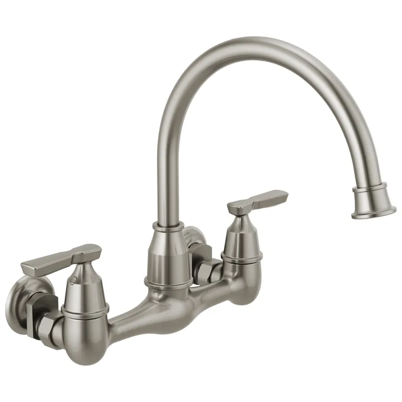 Delta 22722LF-SS Kitchen Faucet Corin Wall Mount 12-13/16 Inch Spread 1.8 GPM