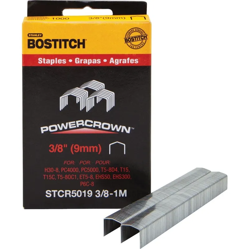 Bostitch STCR50193/8-1M Powercrown Hammer Tacker Staple 3/8 In. (1000-Pack)