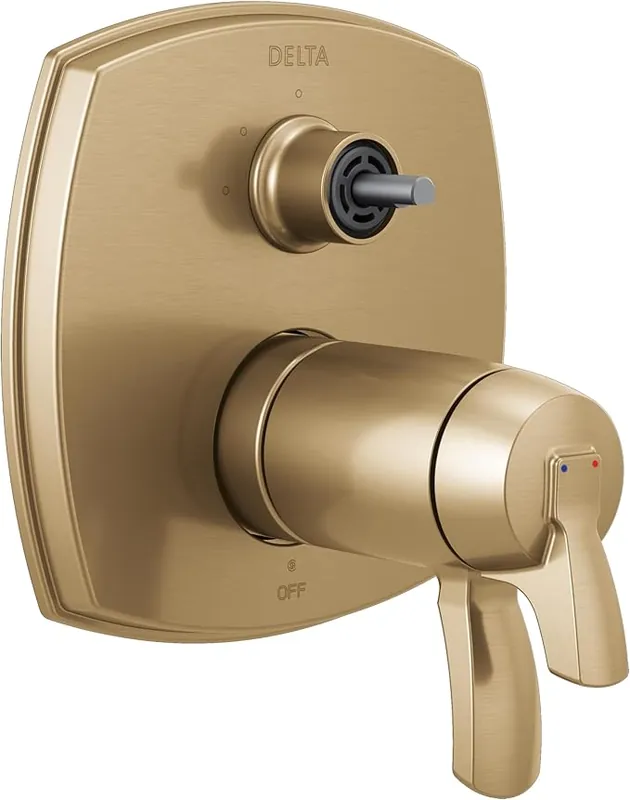 Delta T27T876-CZ-PR-LHP Stryke Thermostatic Integrated Diverter Trim with Three Function Diverter