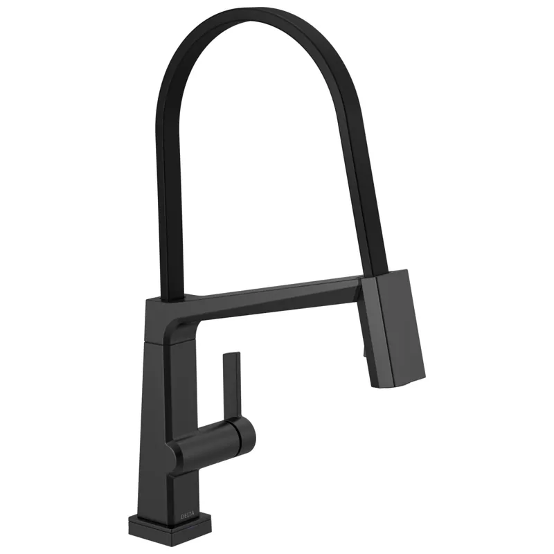 Delta 9693T-BL-DST Kitchen Faucet Pivotal Exposed Hose 1 Lever ADA Matte Black Diamond Seal Touch2O Pull Down 1.8 Gallons per Minute