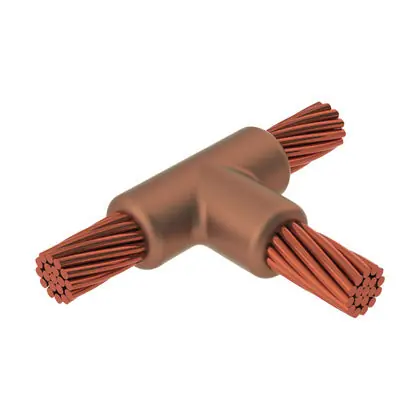 Erico TAC3Q2Q Cable to Cable, TA, 500 kcmil Concentric, 0.813 inches Conductor 1 OD, 4/0 Concentric, 0.528 inches Conductor 2 OD