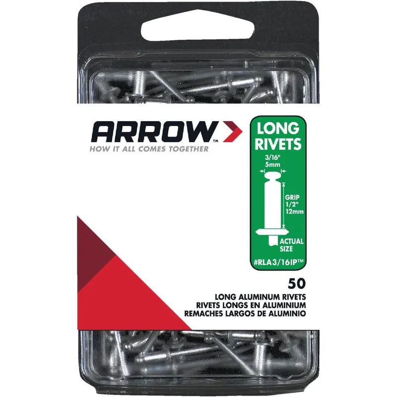 ARROW RLA3/16IP Aluminum Rivet 3/16 In. x 1/2 In. 50-Count