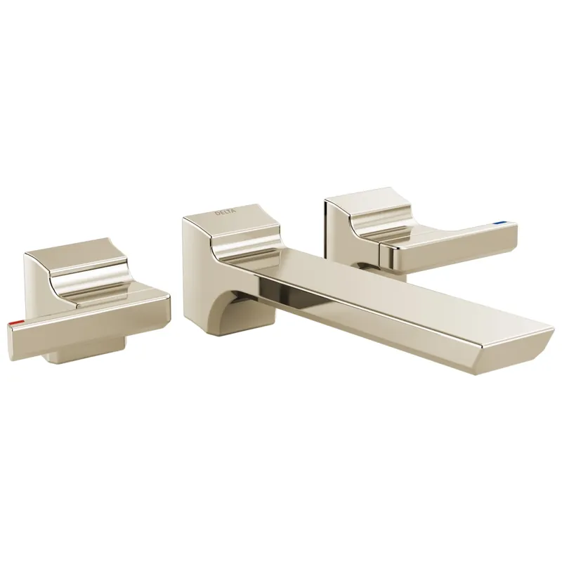 Delta T3599LF-PN-PR-WL Pivotal Two Handle Wall Mount Bathroom Faucet Trim