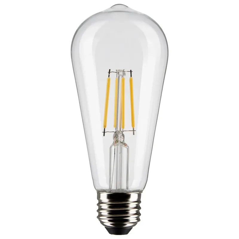 Satco-Nuvo S21869 ST19 LED Clear Medium Base 2700K 2-Pack