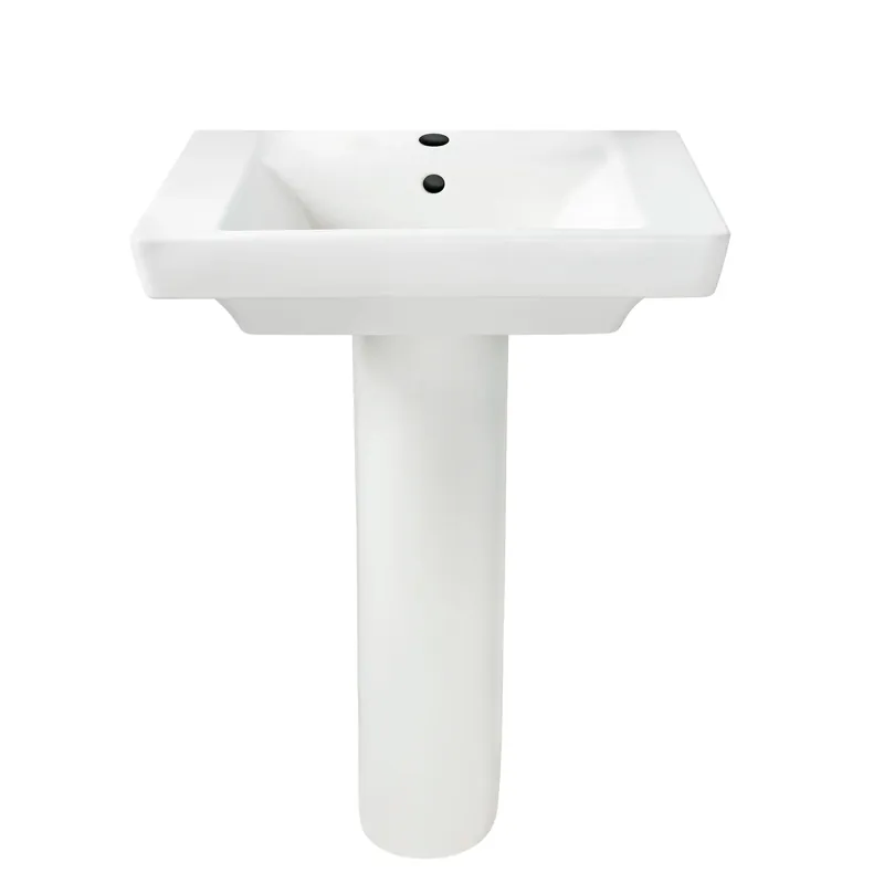 American Standard 0641.100.020 Boulevard Center Hole Only Pedestal Sink Top and Leg Combination