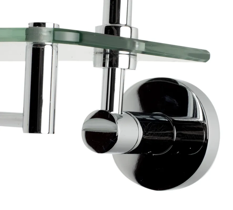 ALFI AB9549 Wall Mounted Double Glass Shower Shelf Bathroom Accessory