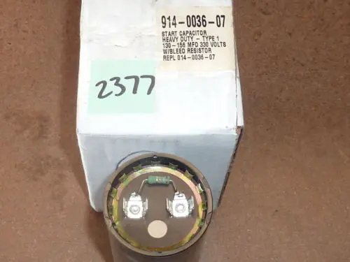 Emerson 914-0036-07 Start Capacitor, 130-156 mfd 330V