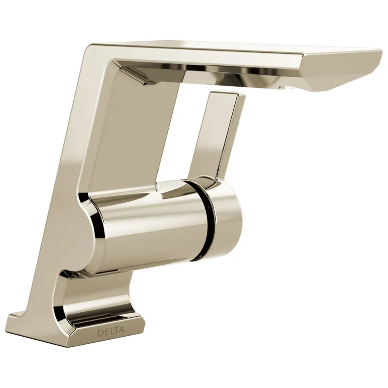 Delta 599-PN-PR-LPU-DST Lavatory Faucet Pivotal 4 Inch Spread 1 Lever ADA WaterSense Lumicoat Polished Nickel