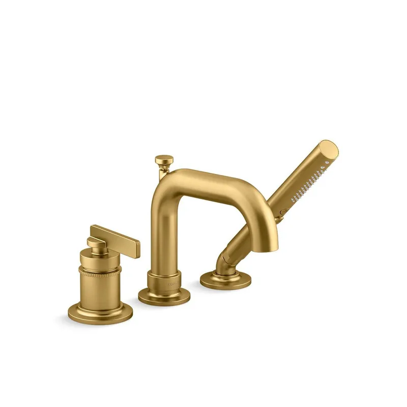 Kohler K-35913-4-BL Castia by Studio McGee Deck Mounted Roman Tub Filler with Built-In Diverter