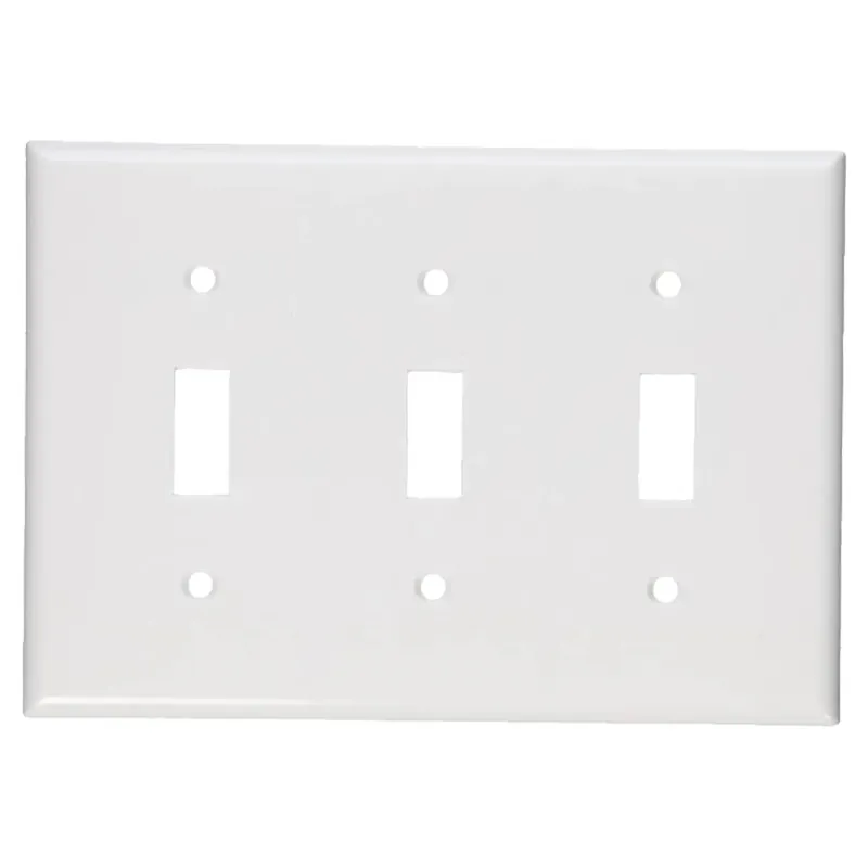 Leviton 001-88011-000 Non-Metallic Wallplate 4-1/2 in L 2-3/4 in W 3-Gang