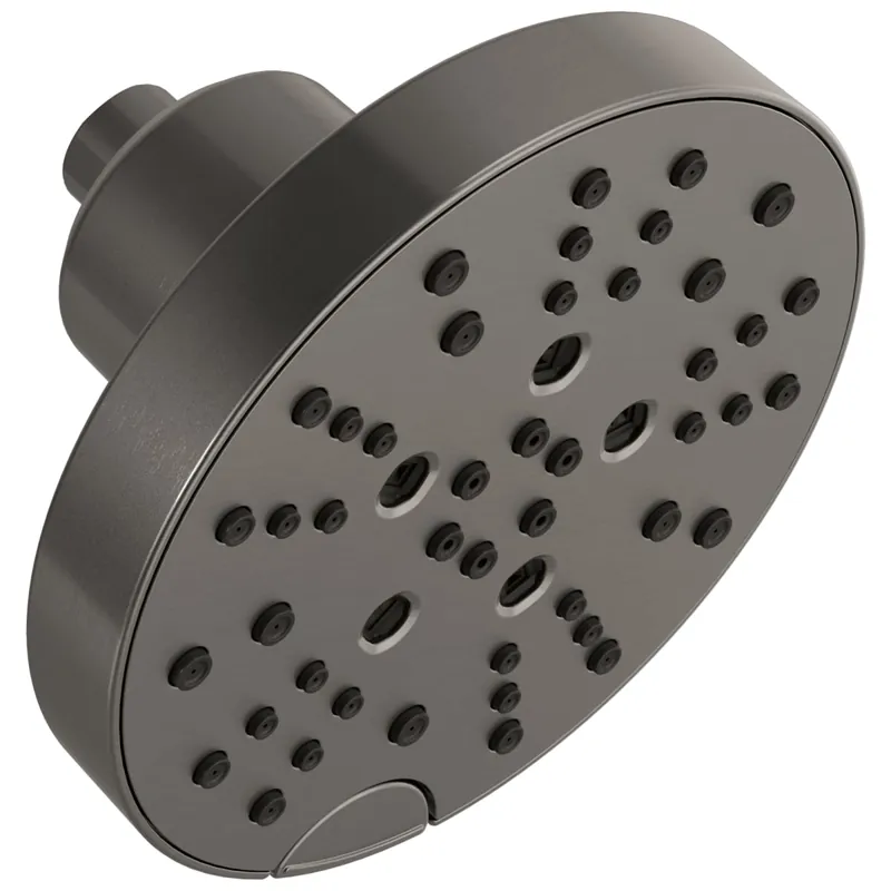 Delta 52668-KS-PR Universal Showering Components H2Okinetic 5-Setting Contemporary Round Raincan Shower Head