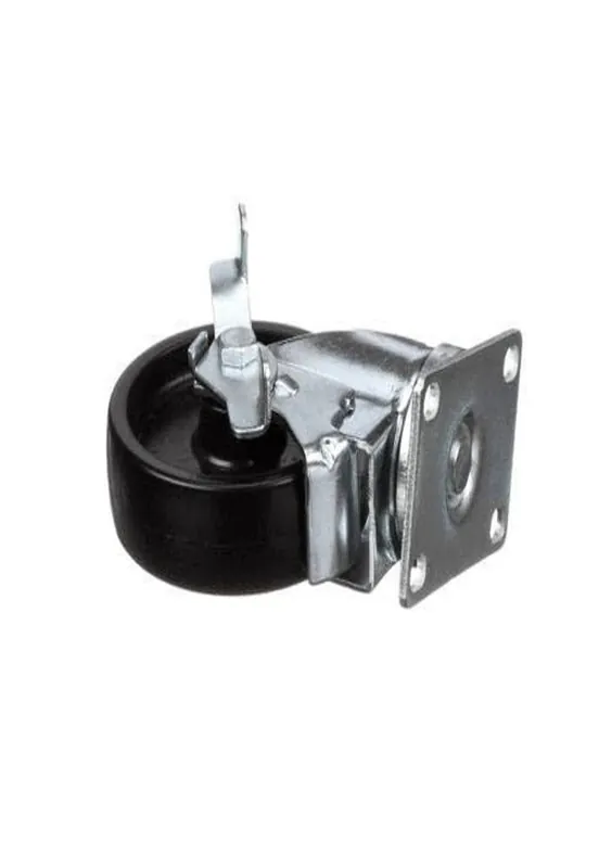 Continental Refrigeration 50212 Caster, Flat Plate (4 inches W/ Brake)