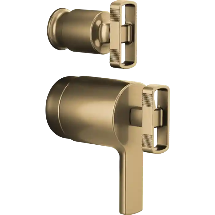 Brizo HK7506-GL Kintsu TempAssure Thermostatic Valve with Diverter Trim Knob Handle Kit Luxe Gold