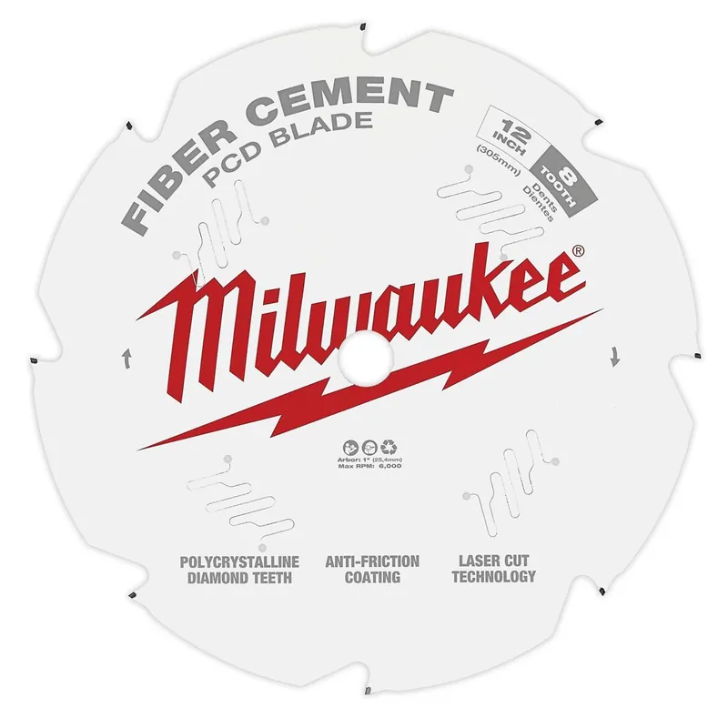 Milwaukee 48-40-7020 8T PCD/Fiber Cement Circular Saw Blade 12 Inch Diameter