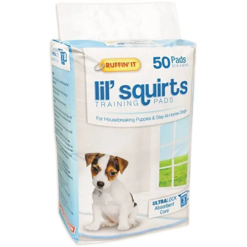 Rhode Island 82050 Ruffin It Lil Squirts Dog Training Pads 50 Count