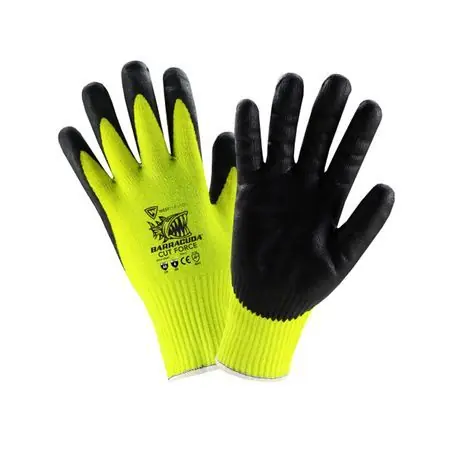 PIP HVG710SNF/L Hi-Vis Green Nitrile Large Cut-Resistant Gloves