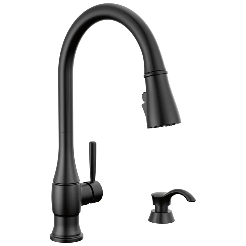 Delta 19831Z-BLSD-DST Kitchen Faucet with Soap Dispenser