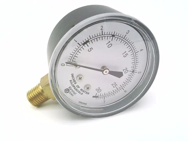 Marsh Bellofram G22704 2-1/2 0-30 WC Diaphragm Gauge 1/4 LM