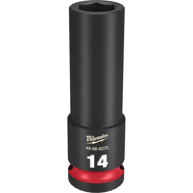 Milwaukee 49-66-6275 Shockwave Impact Duty 1/2 Drive 14MM Deep 6 Point Socket
