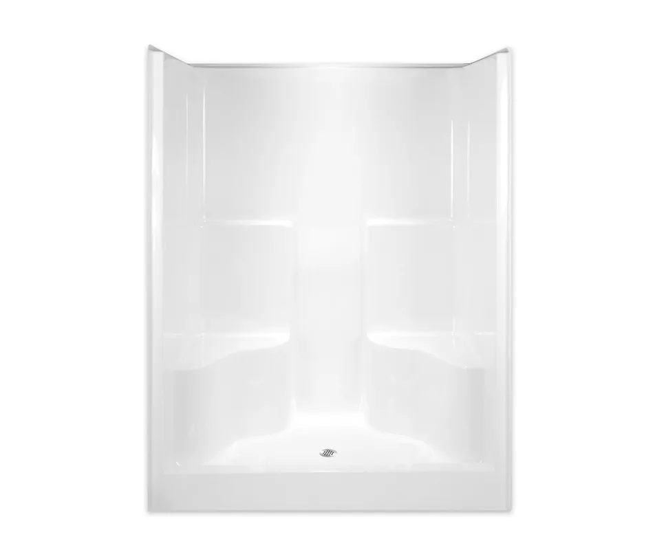 Praxis Bathware G6077sh2sc-wht Shower with Soap Dishes and 2 Molded Seats