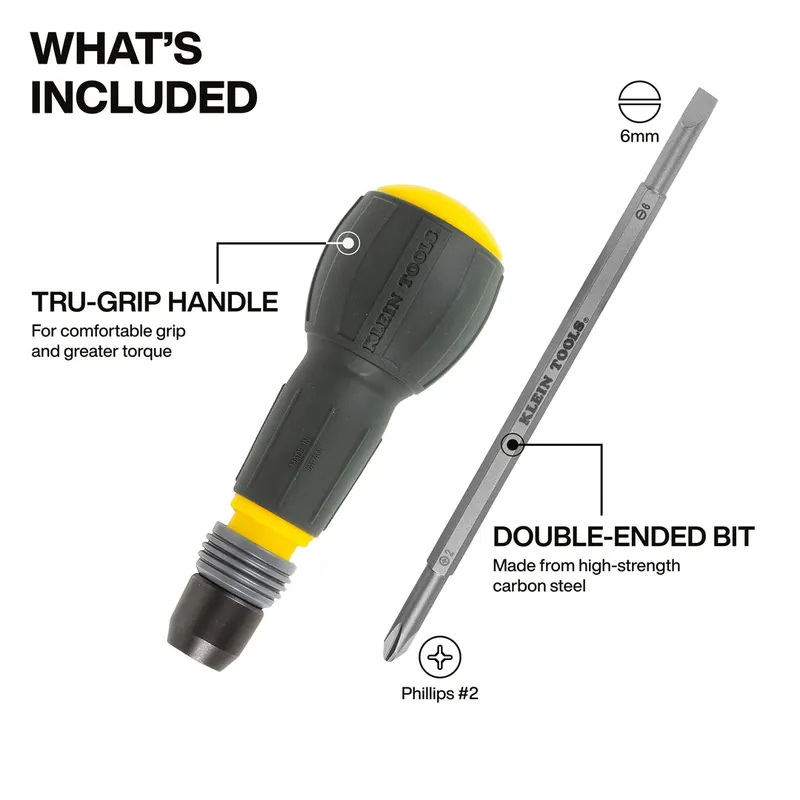 Klein Tools 32960A Fastbit Tru-Grip Screwdriver