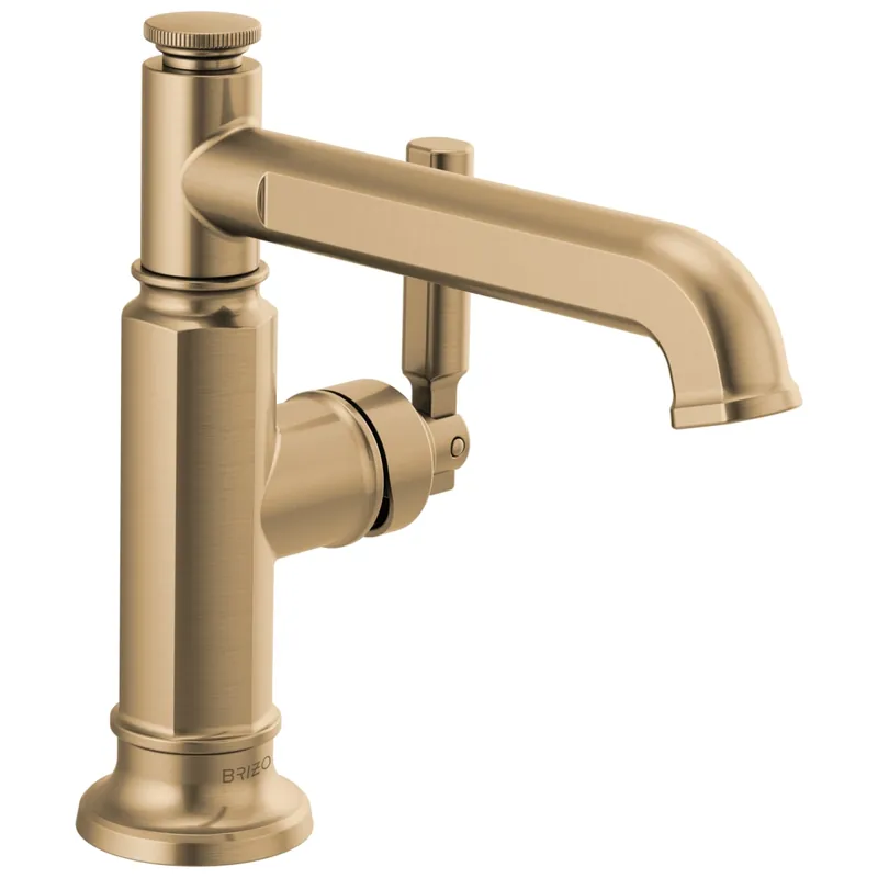 Brizo 65076LF-GL Invari Single Handle Monoblock Bathroom Sink Faucet 1.5 GPM