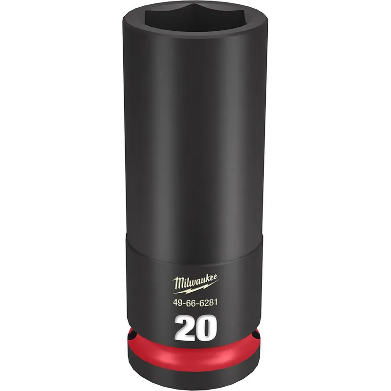 Milwaukee 49-66-6281 Shockwave Impact Duty 1/2 Drive 20MM Deep 6 Point Socket