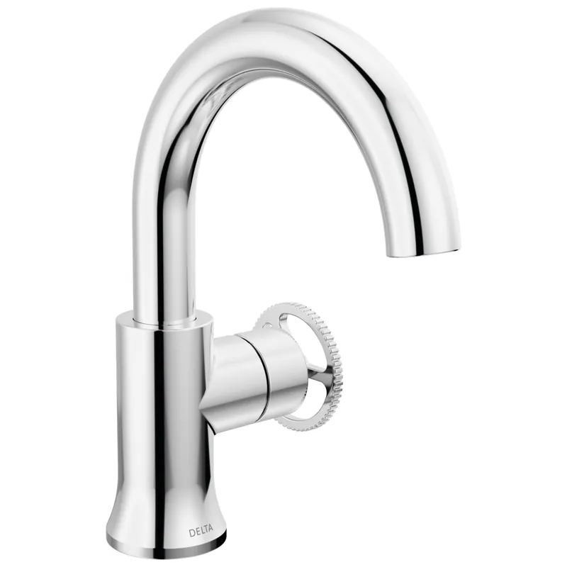 Delta 558HAR-DST Lavatory Faucet Trinsic 3-1/2 Inch Spread 1 Wheel ADA WaterSense 1.2 Gallons per Minute 1 Hole